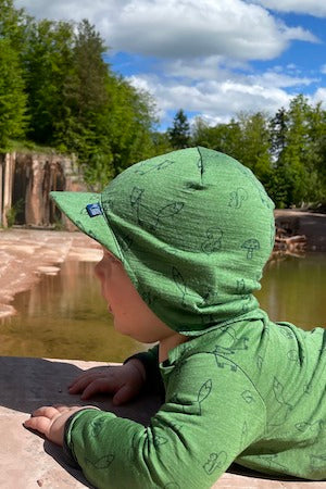 Baby im Wolle-Seide Body von Glückskind – Merinowolle im Sommer