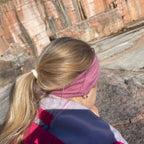 Headband rosé, merino wool &amp; silk (organic/GOTS)