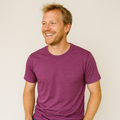 T-shirt men's rock grey, merino wool &amp; silk (organic/GOTS)