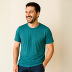 T-shirt men's rock grey, merino wool &amp; silk (organic/GOTS)