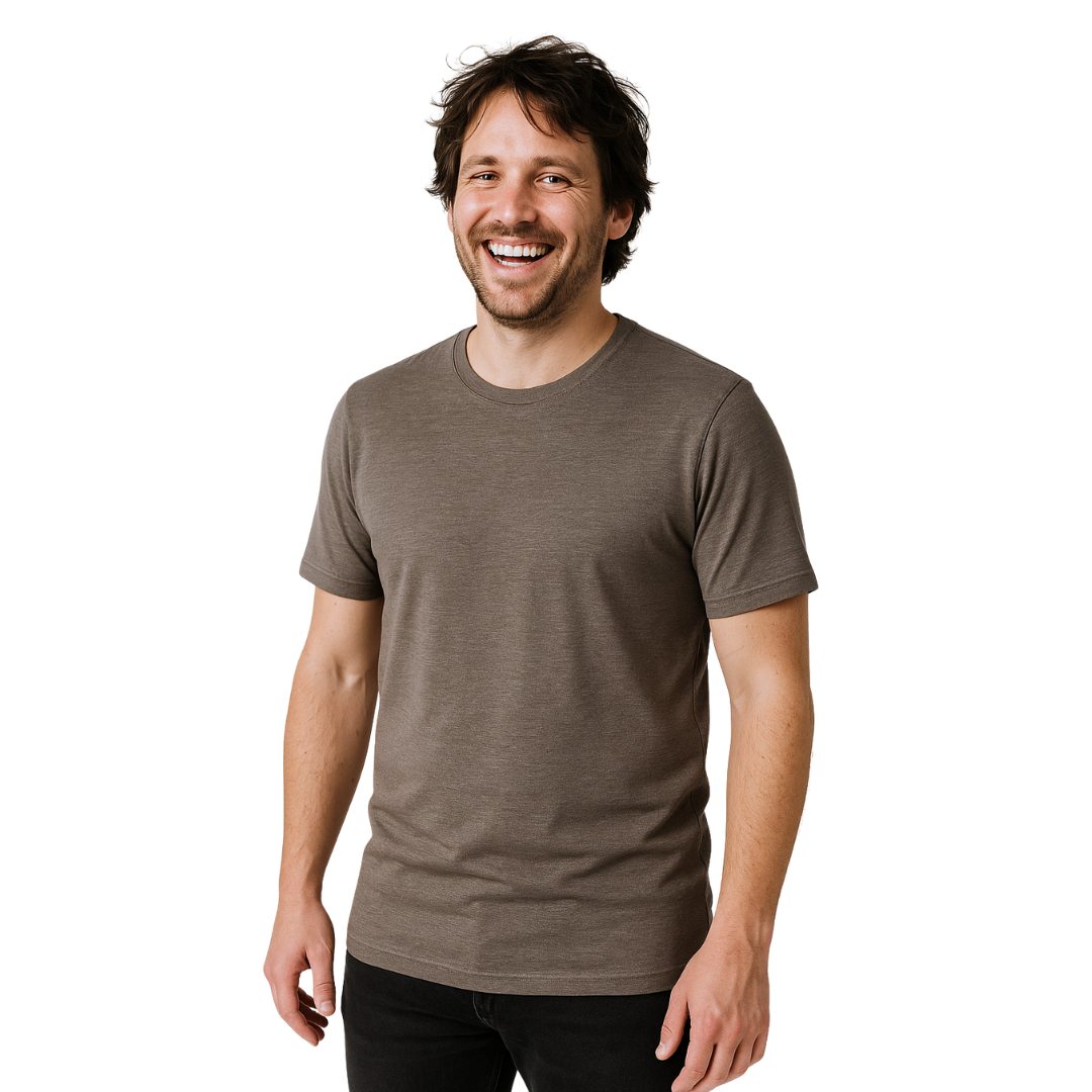 T-shirt men's royal blue, merino wool &amp; silk