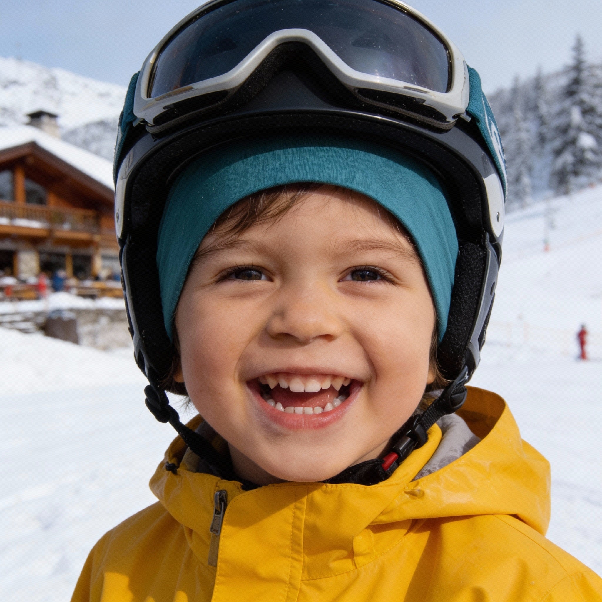 Haube smaragd, Merinowolle & Seide (bio/GOTS)