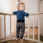 Hose fels, Merinowolle & Seide (bio/GOTS)