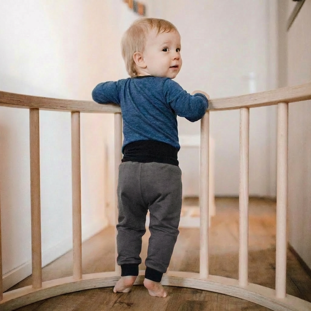 Hose fels, Merinowolle & Seide (bio/GOTS)