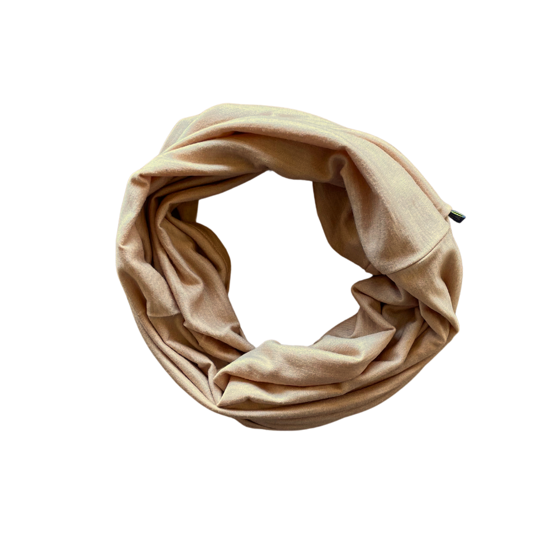 Tube loop rosé, merino wool &amp; silk (organic/GOTS)