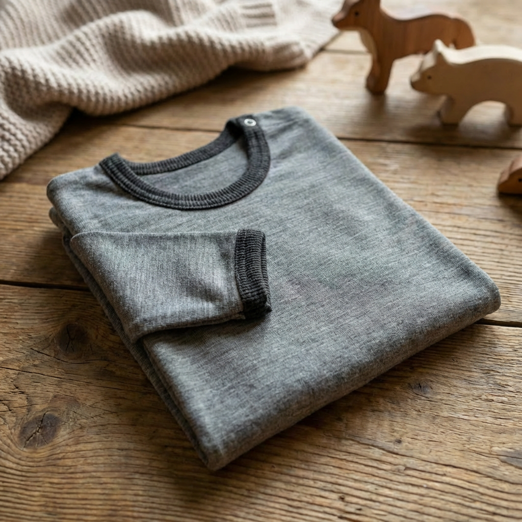 Shirt fels, Merinowolle & Seide (bio/GOTS)