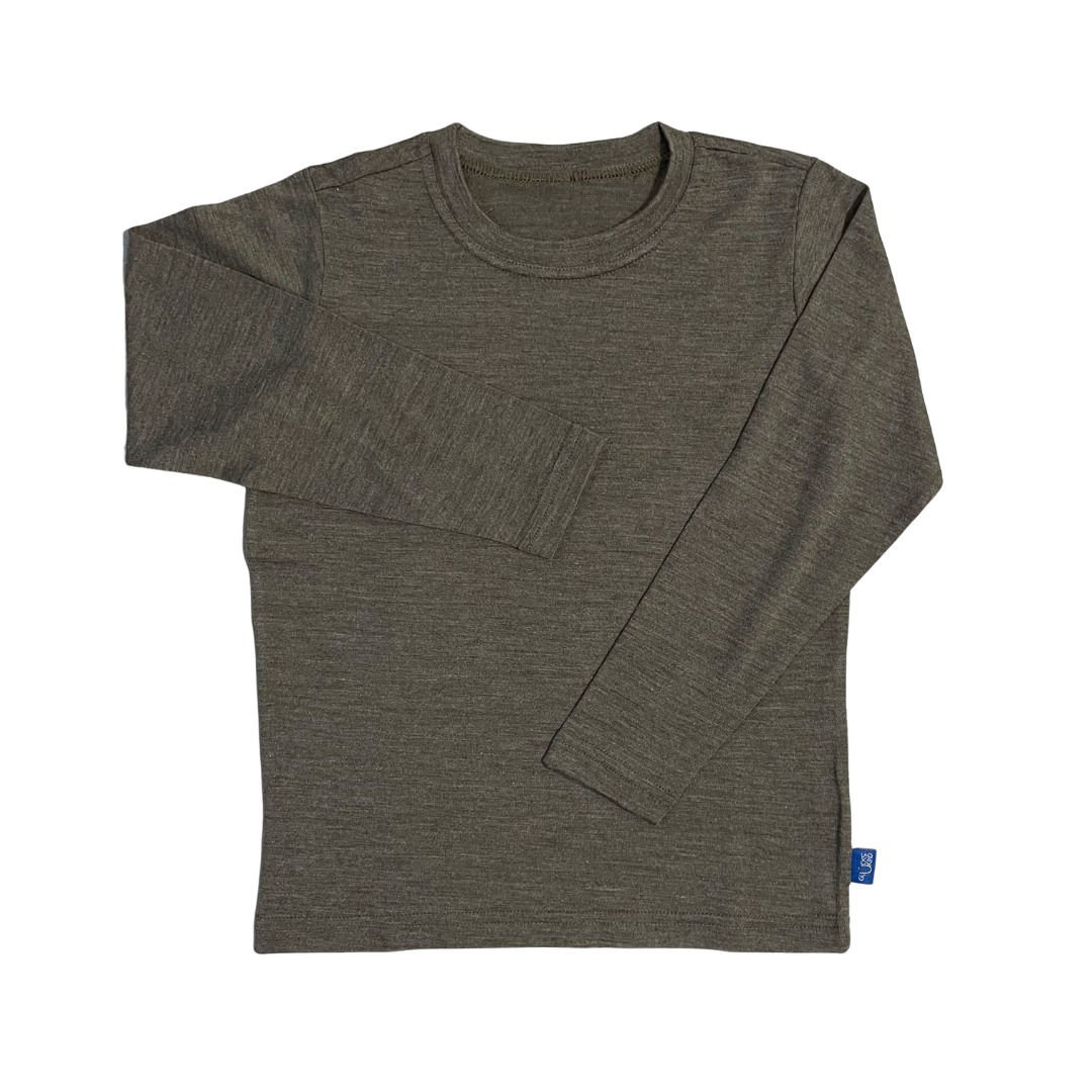 Shirt muskat braun, Merinowolle & Seide (bio/GOTS)