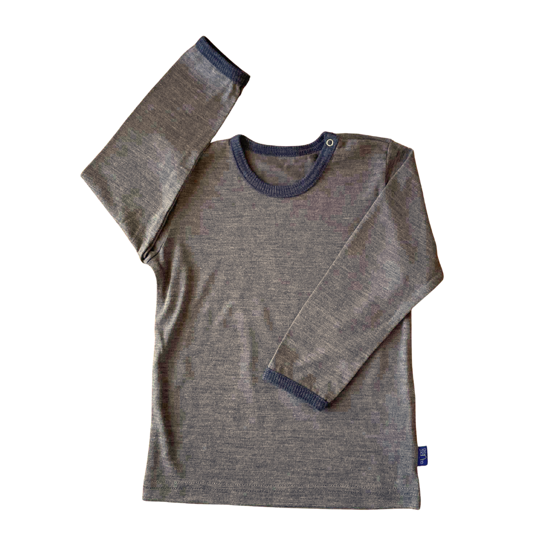 Shirt muskat braun, Merinowolle & Seide (bio/GOTS)