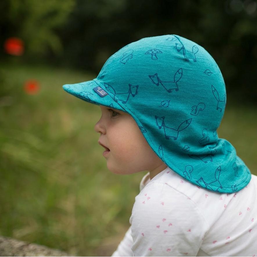 Summer cap | Merino wool & silk (organic / GOTS) - royal blue