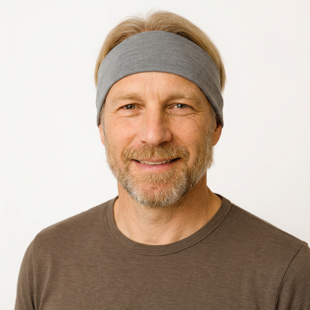 Headband rock, merino wool &amp; silk (organic/GOTS)