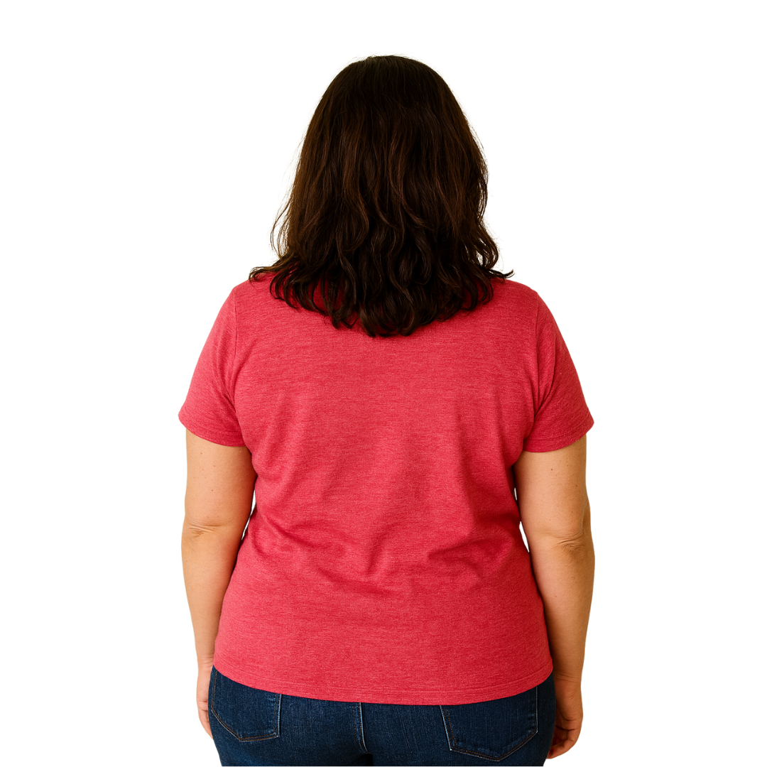 Women's T-shirt raspberry, merino wool &amp; silk (organic/GOTS)