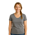 Women's T-shirt emerald, merino wool &amp; silk (organic/GOTS)