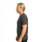 T-shirt men's anthracite, merino wool &amp; Tencel (organic, bluesign)