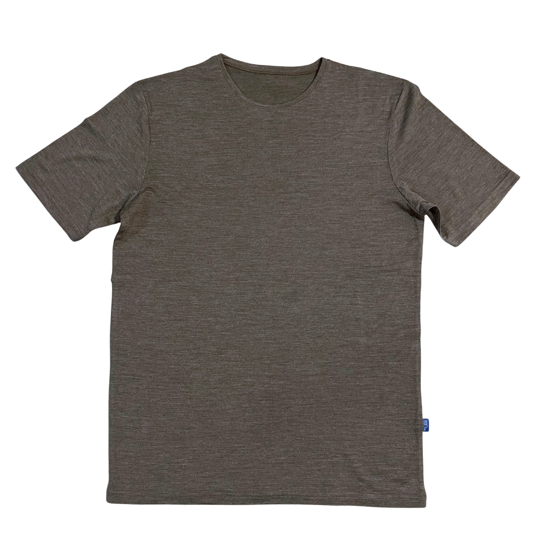 T-shirt men's royal blue, merino wool &amp; silk