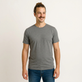 T-Shirt Herren fels grau, Merinowolle & Seide (bio/GOTS)