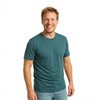 T-shirt men's slate, merino wool &amp; Tencel (organic, bluesign)