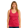 Women's tank top raspberry, merino wool &amp; silk (organic/GOTS)