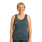 Women's tank top slate merino wool &amp; Tencel (organic/Bluesign)