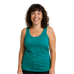 Damen Tank Top smaragd, Merinowolle & Seide (bio/GOTS)