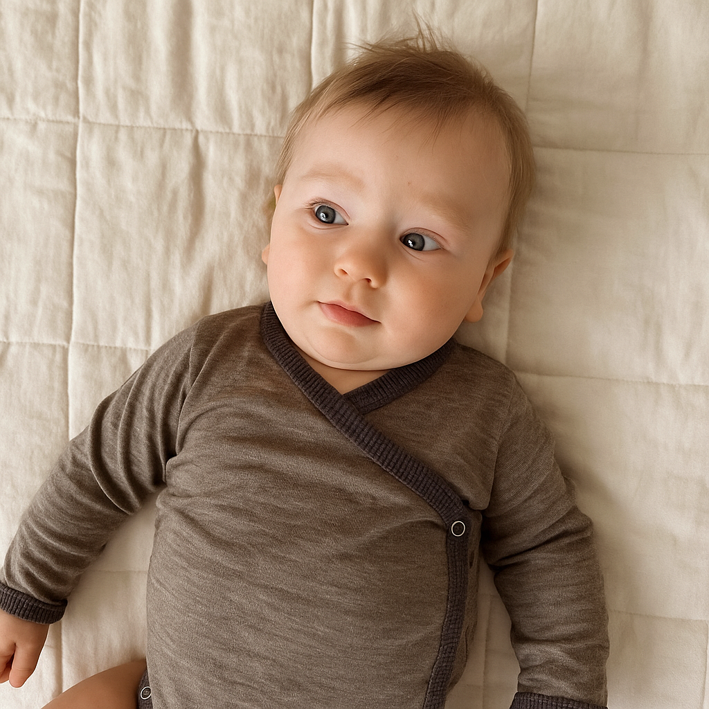 Wrap body rose, merino wool &amp; silk (organic/GOTS)