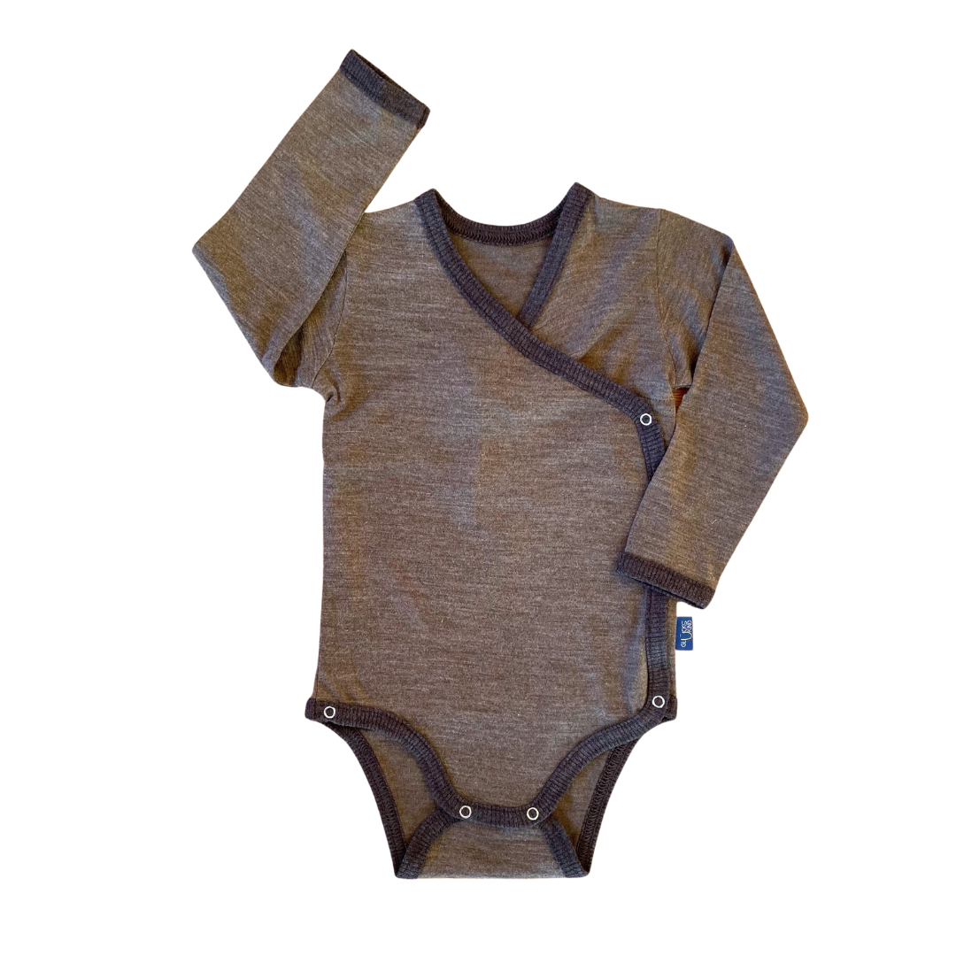 Wrap body rose, merino wool &amp; silk (organic/GOTS)