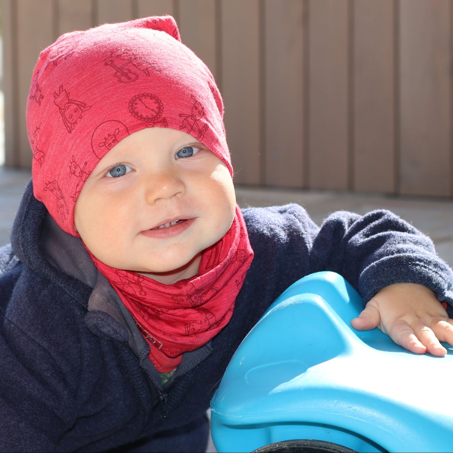 Haube himbeere Geißlein, Merinowolle & Seide (bio/GOTS)