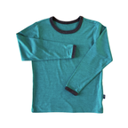 Shirt emerald dragonfly, merino wool &amp; silk (organic/GOTS)