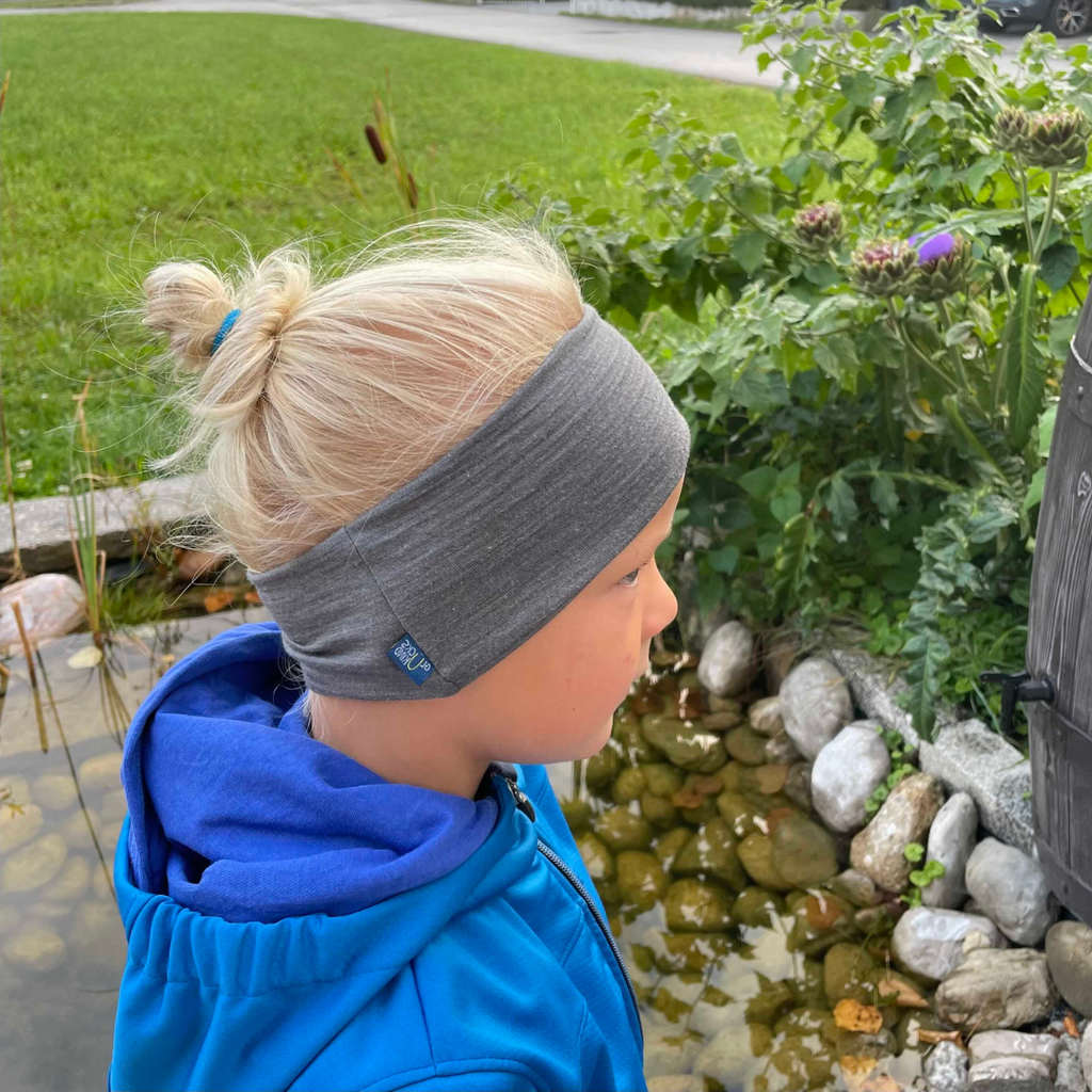 Headband rock, merino wool &amp; silk (organic/GOTS)