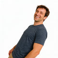 T-shirt men's royal blue, merino wool &amp; silk
