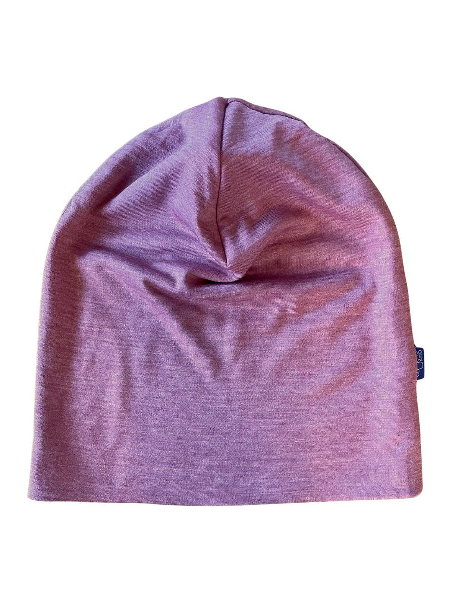 Glückskind Haube Damen/Herren rosé aus Merinowolle und Seide (bio/GOTS) - by heywool, Freisteller #ay