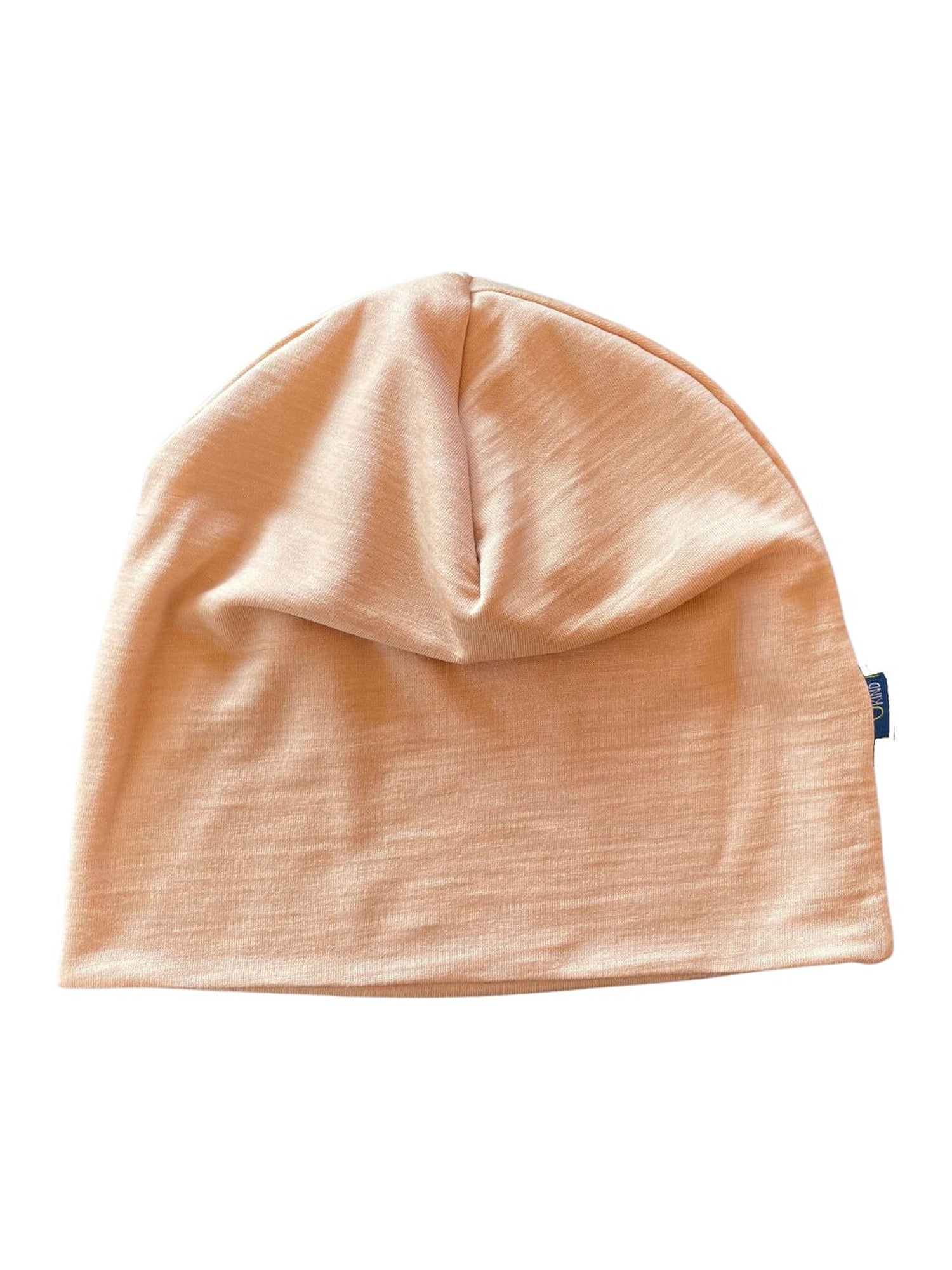 Glückskind Haube sand aus Merinowolle und Seide (bio/GOTS) - by heywool, Freisteller #ay