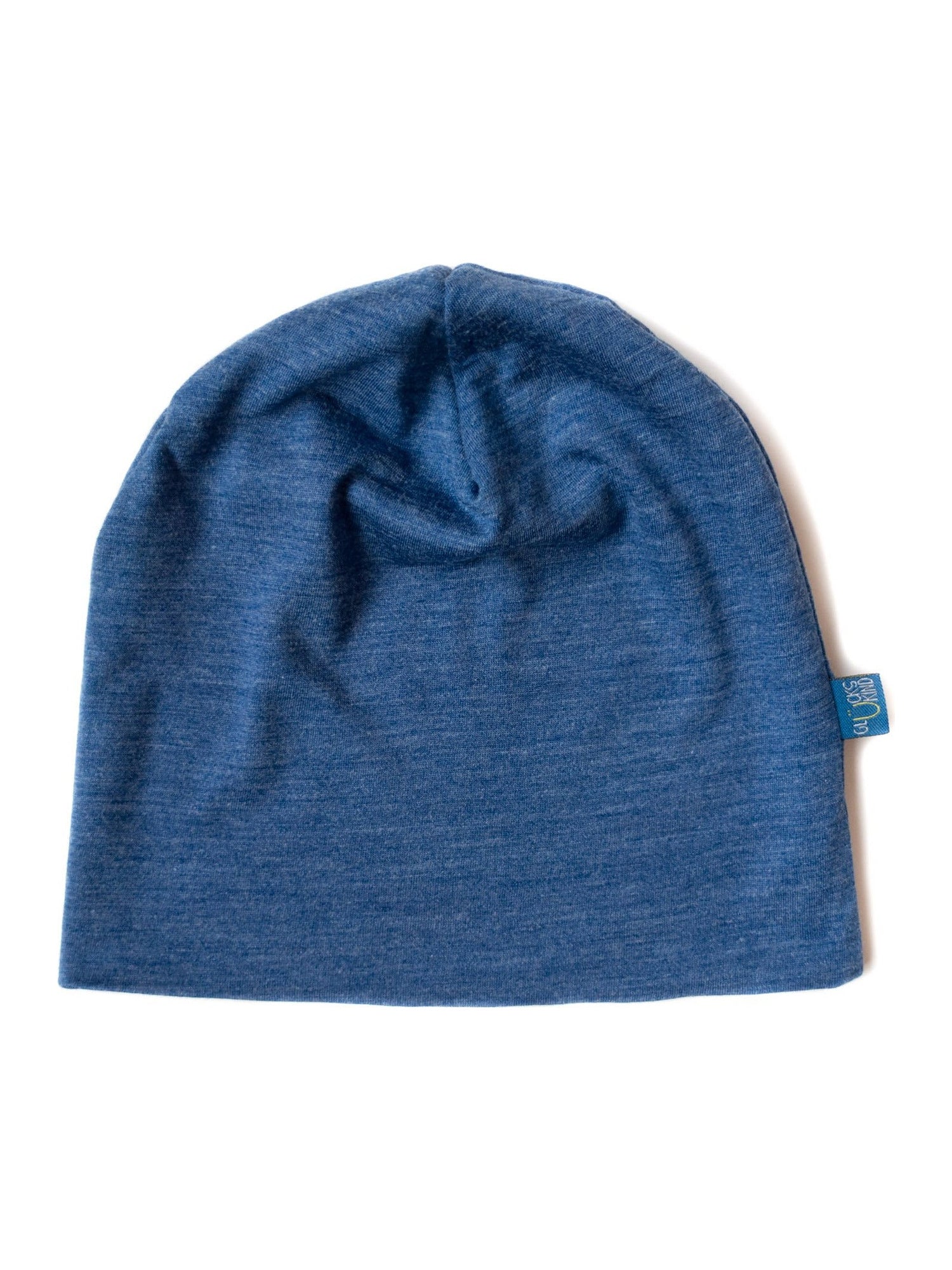 Glückskind Haube royal blau aus Merinowolle und Seide (bio/GOTS) - by heywool, Freisteller #ay