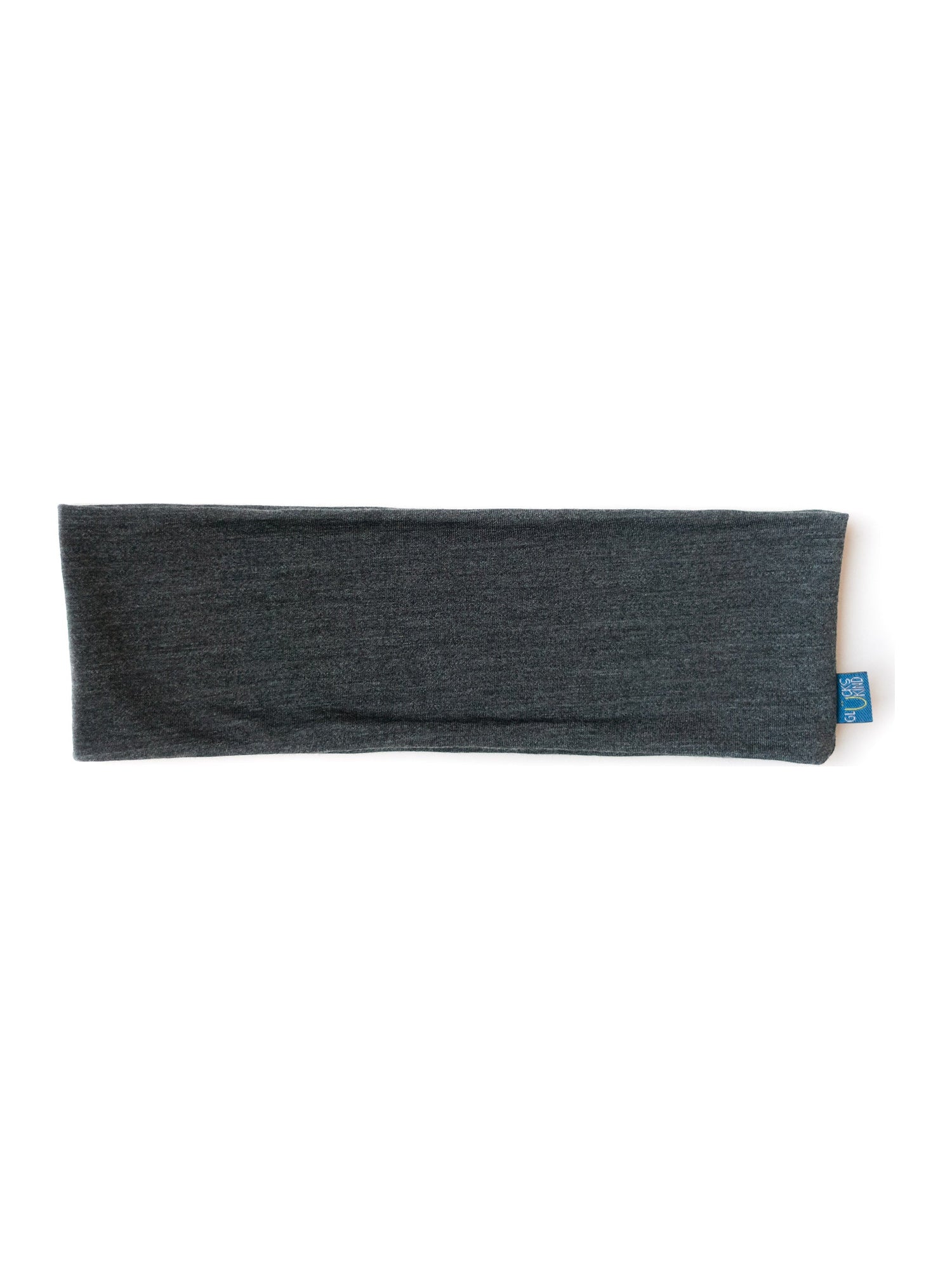 Glückskind Stirnband anthrazit aus Merinowolle und Seide (bio/GOTS) - by heywool, Freisteller #ay