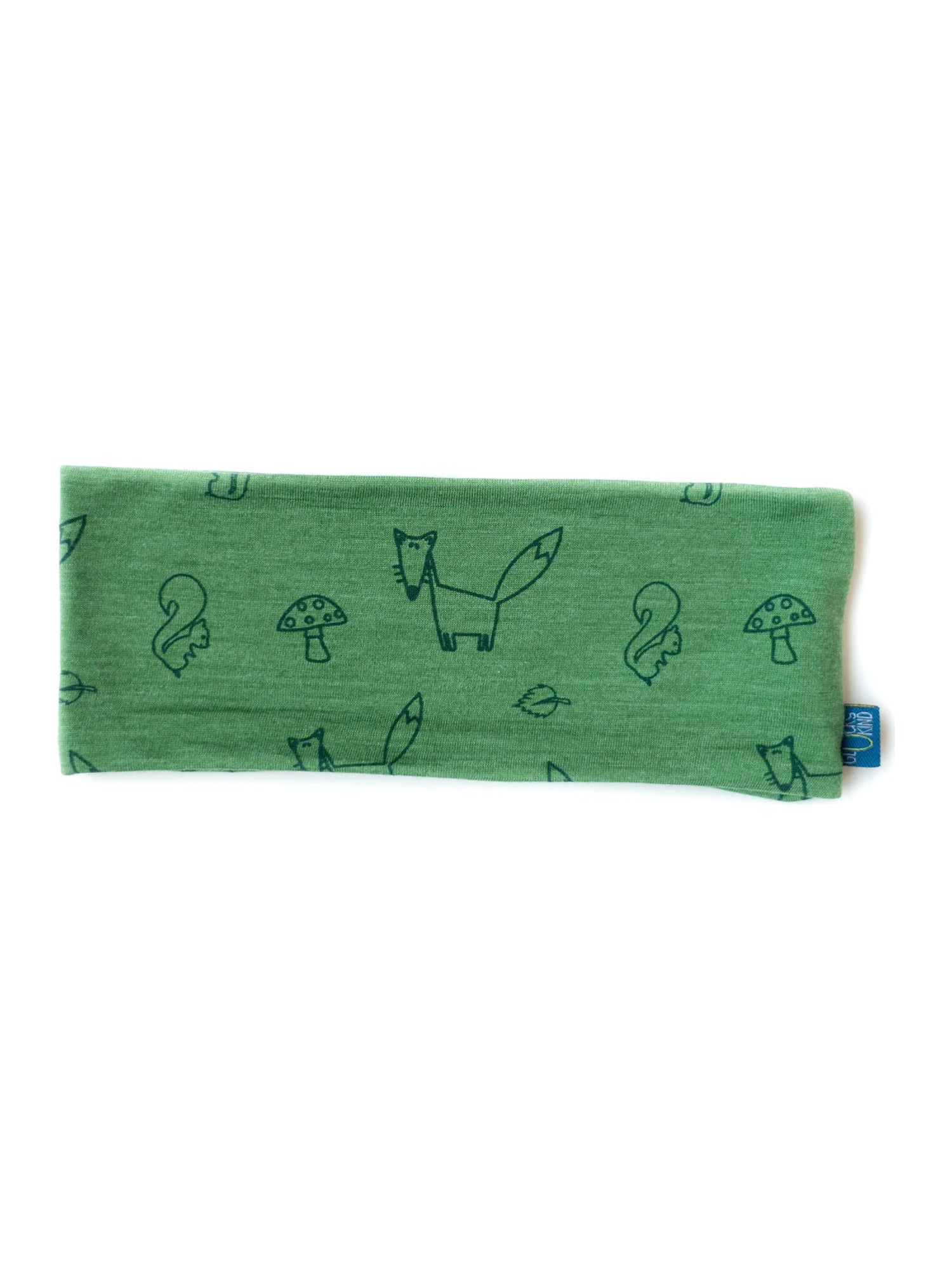 Glückskind Kinder-Stirnband waldgrün aus Merinowolle und Seide (bio/GOTS) - by heywool, Freisteller #ay