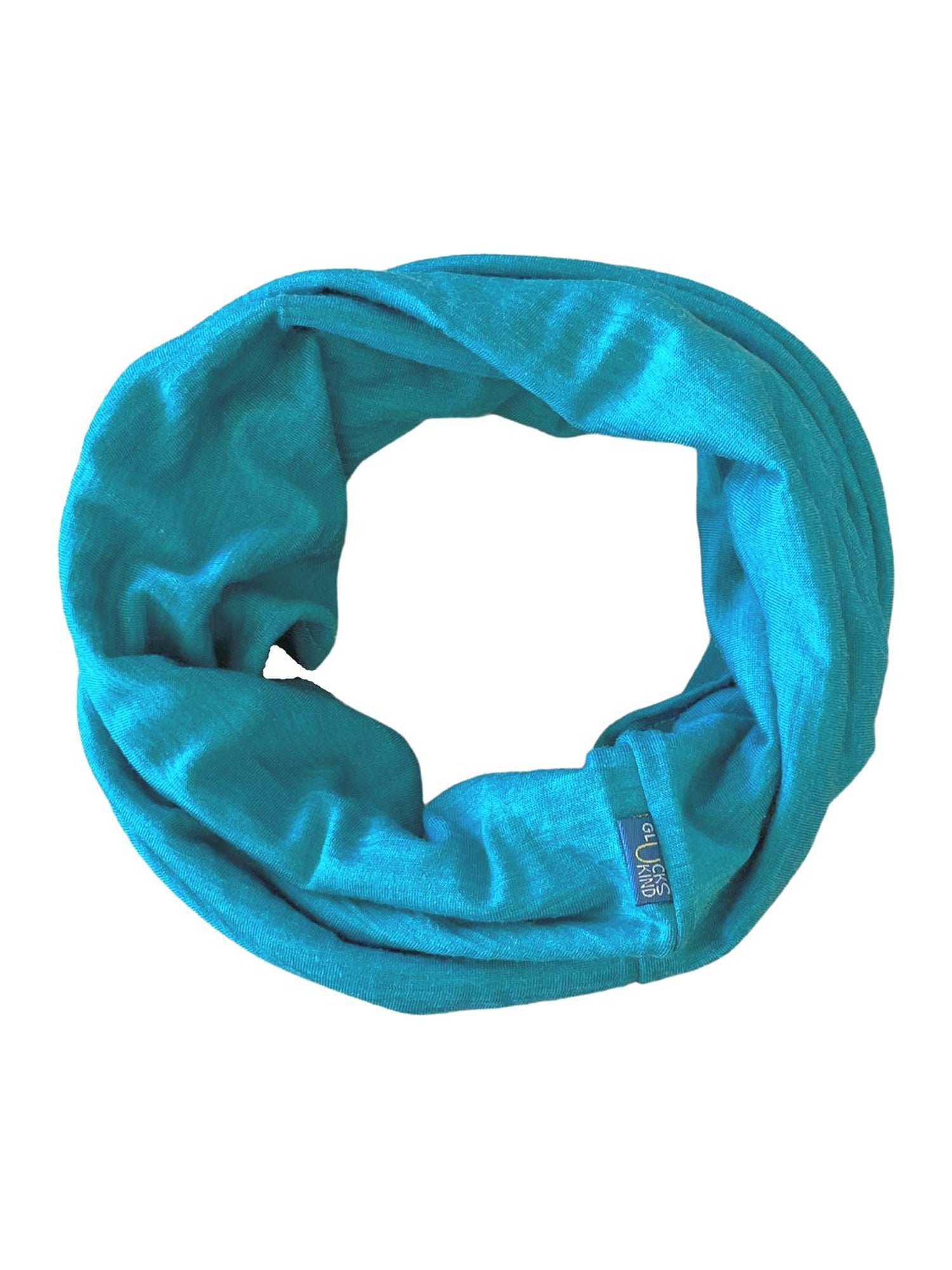 Glückskind Schlauch-Loop smaragd aus Merinowolle und Seide (bio/GOTS) - by heywool, Freisteller #ay
