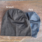 Stirnband muskat braun, Merinowolle & Seide (bio/GOTS)