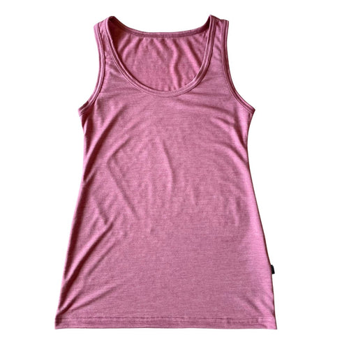 Damen Tank Top rosé, Merinowolle & Seide (bio/GOTS) - Glückskind - Tank-Top - S
