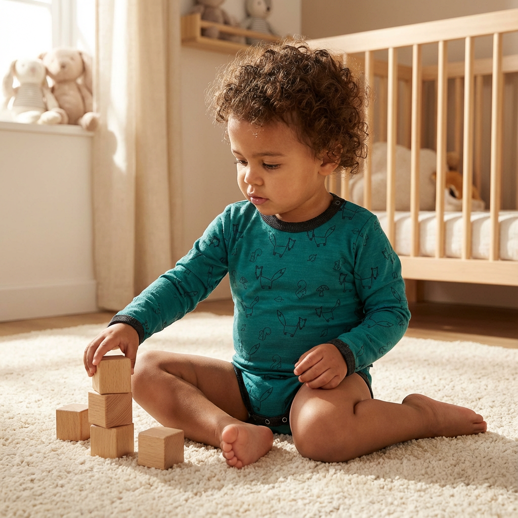 Body emerald fox, merino wool &amp; silk (organic/GOTS)