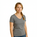 Women's T-shirt emerald, merino wool &amp; silk (organic/GOTS)