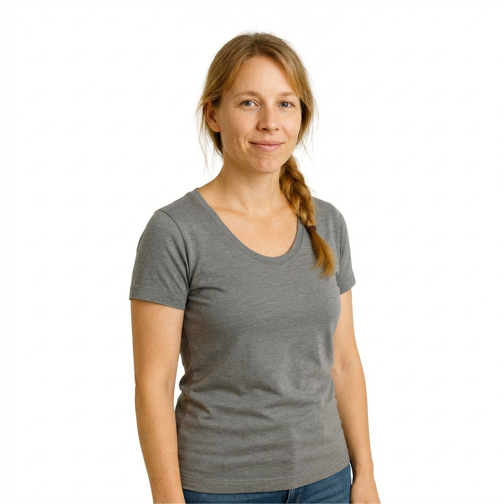 Women's T-shirt emerald, merino wool &amp; silk (organic/GOTS)