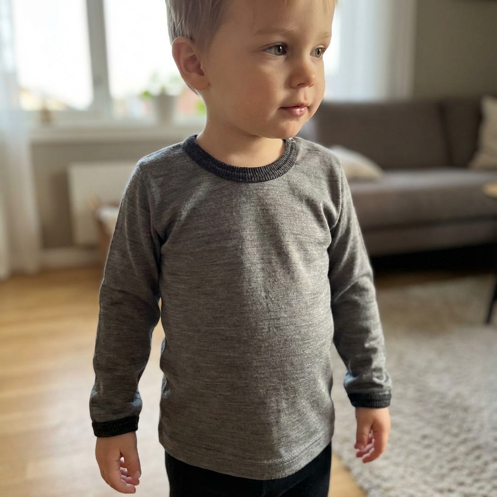 Shirt fels, Merinowolle & Seide (bio/GOTS)