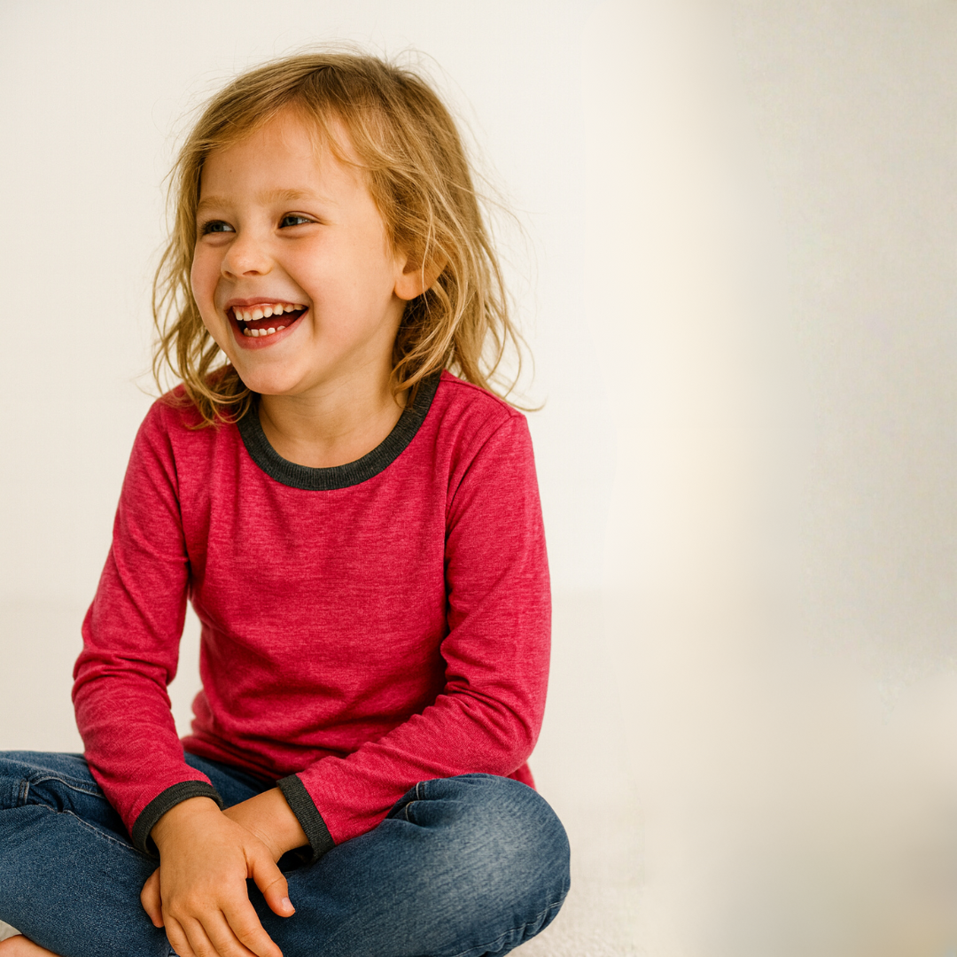 Shirt himbeere uni, Merinowolle & Seide (bio/GOTS)