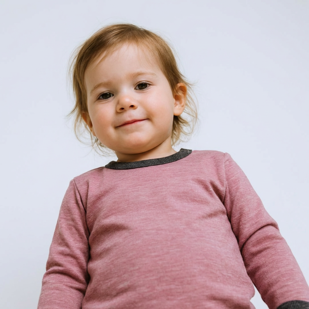 Shirt rosé, Merinowolle & Seide (bio/GOTS)