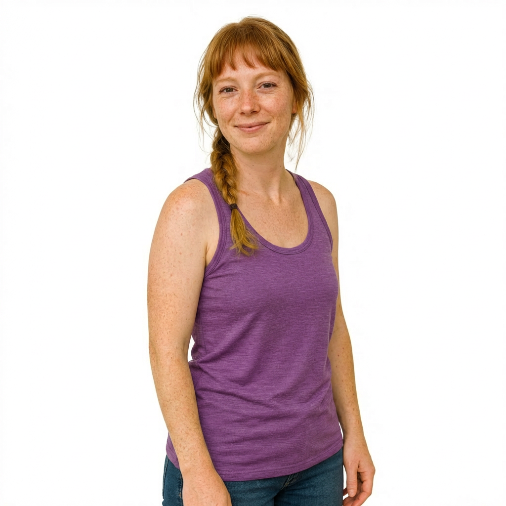 Women's tank top blackberry new, merino wool &amp; Tencel