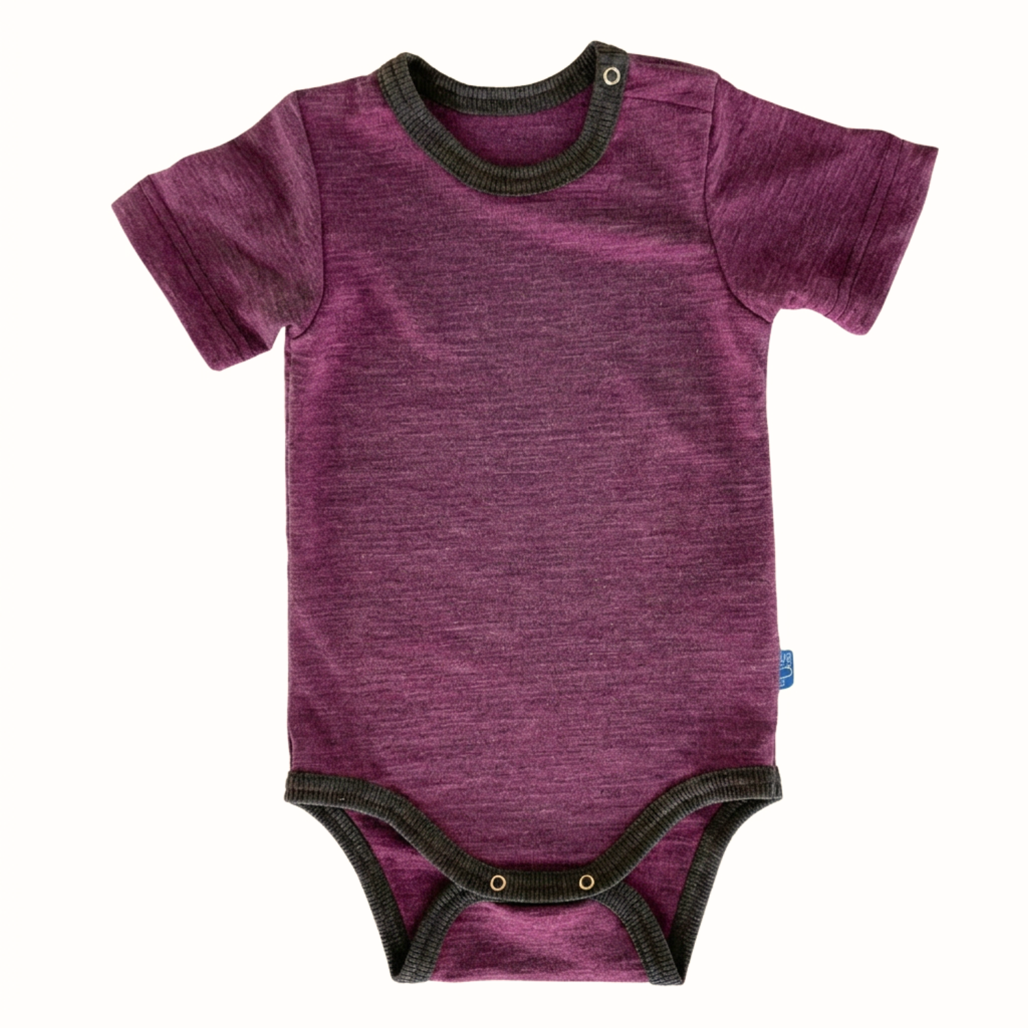 Body zwetschke kurzarm, Merinowolle & Seide (bio/GOTS)