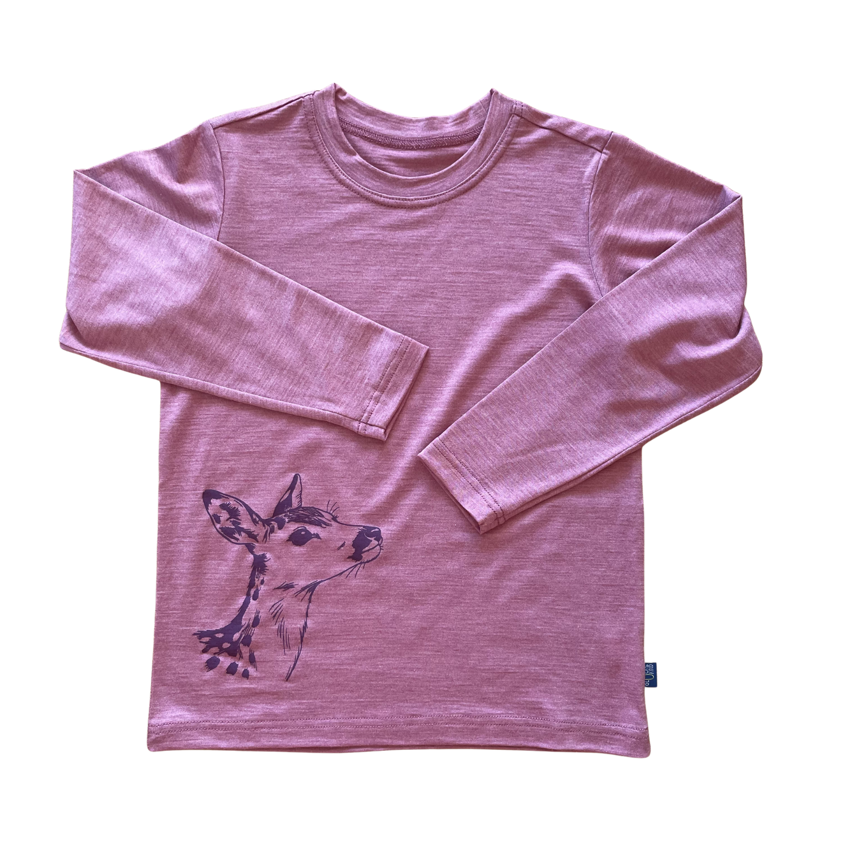 Shirt raspberry dragonfly, merino wool &amp; silk (organic/GOTS)