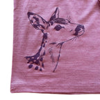 Shirt raspberry dragonfly, merino wool &amp; silk (organic/GOTS)