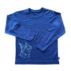 Shirt raspberry dragonfly, merino wool &amp; silk (organic/GOTS)