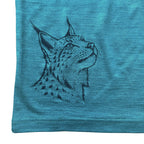 Shirt smaragd mit Luchs, Merinowolle & Seide (bio/GOTS)