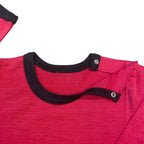 Shirt | Merino wool &amp; silk (organic/GOTS) - raspberry